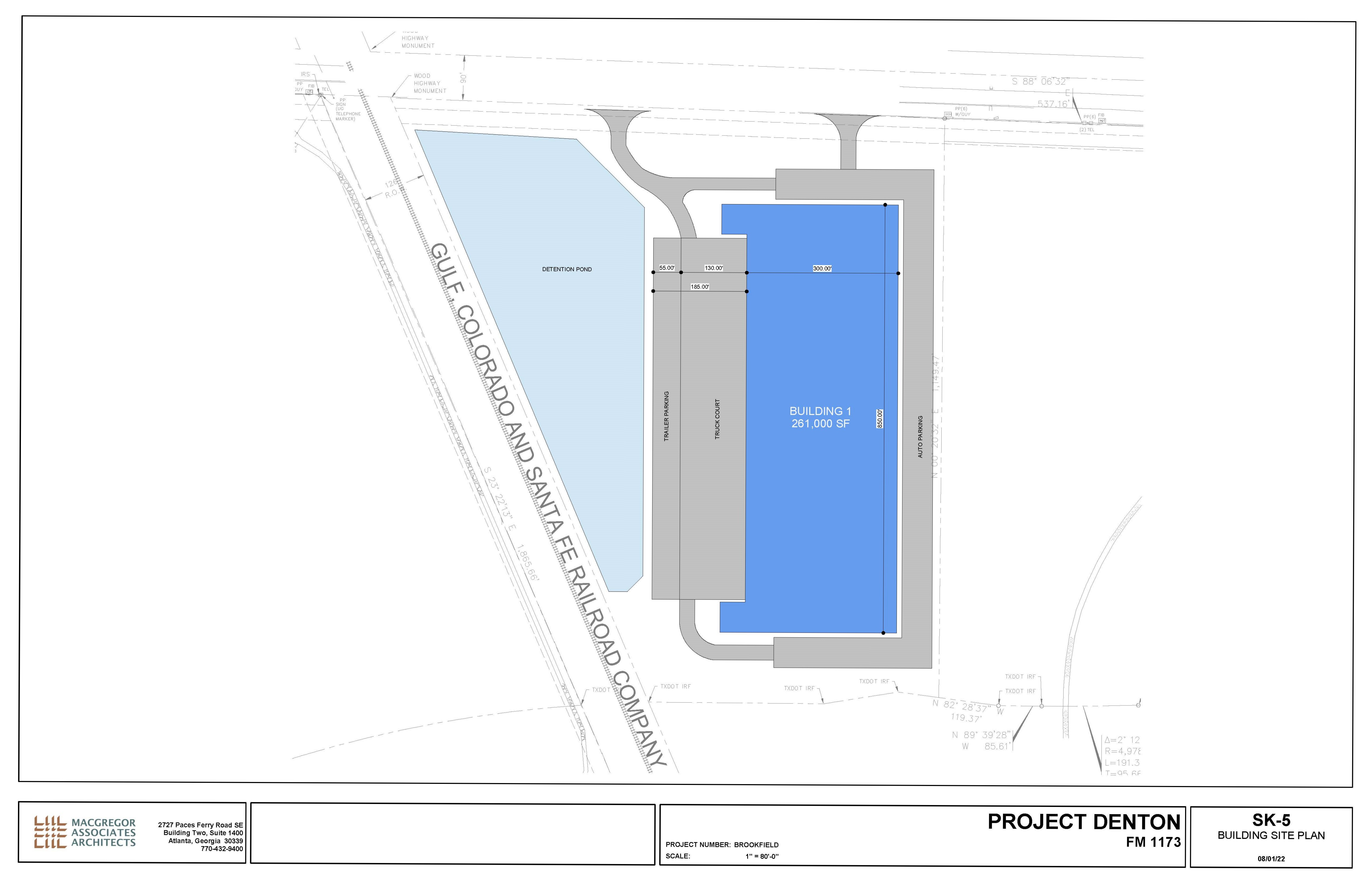 Denton Logistics Center site plan
