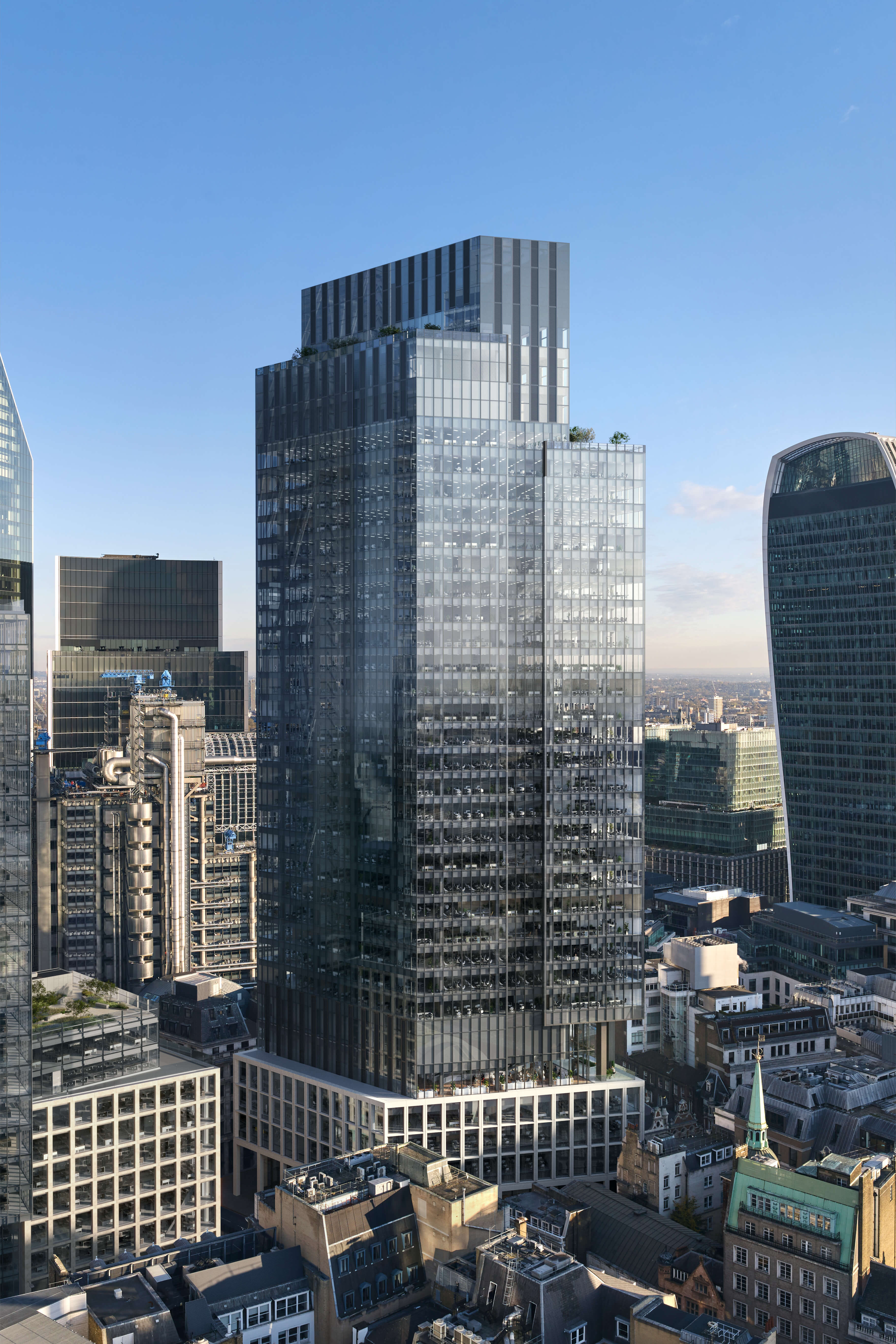 City view of One Leadenhall from 125 Old Broad Street