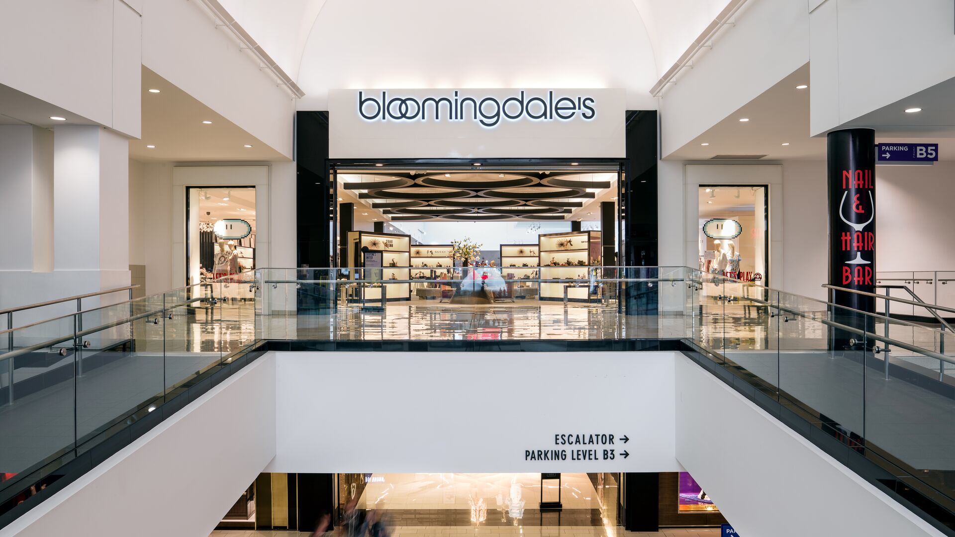 Entrance to Bloomingdales inside the mall.