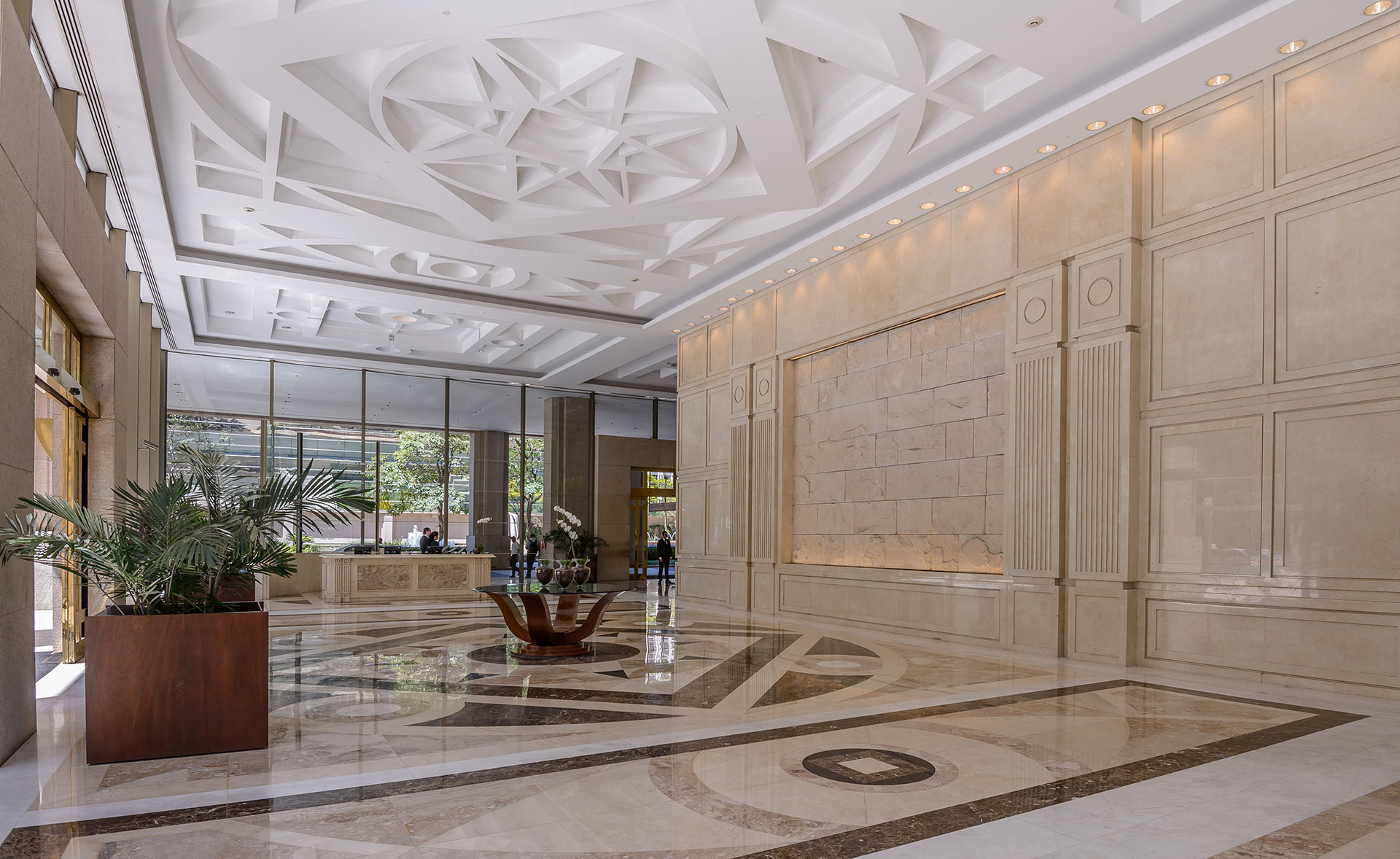 Faria Lima Financial Center foyer facing outward from lobby
