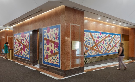 Artwork by Dan Funderburgh at One Pierrepoint Plaza in Brooklyn.