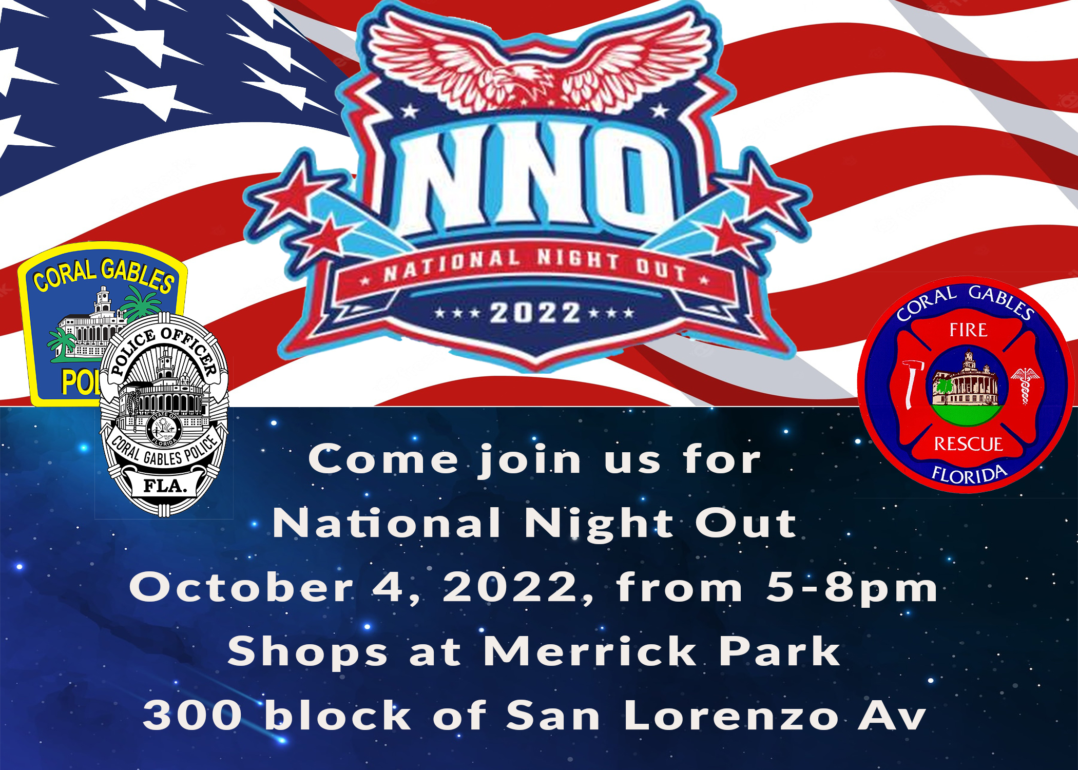Coral Gables Police Dept. & Fire Rescue National Night Out