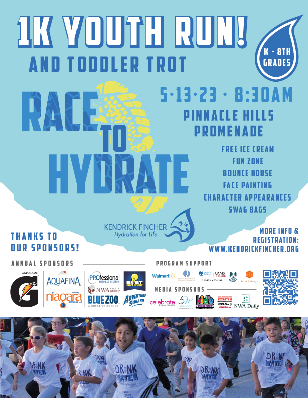 Flyer for Kendrick Fincher Annual Race to Hydrate