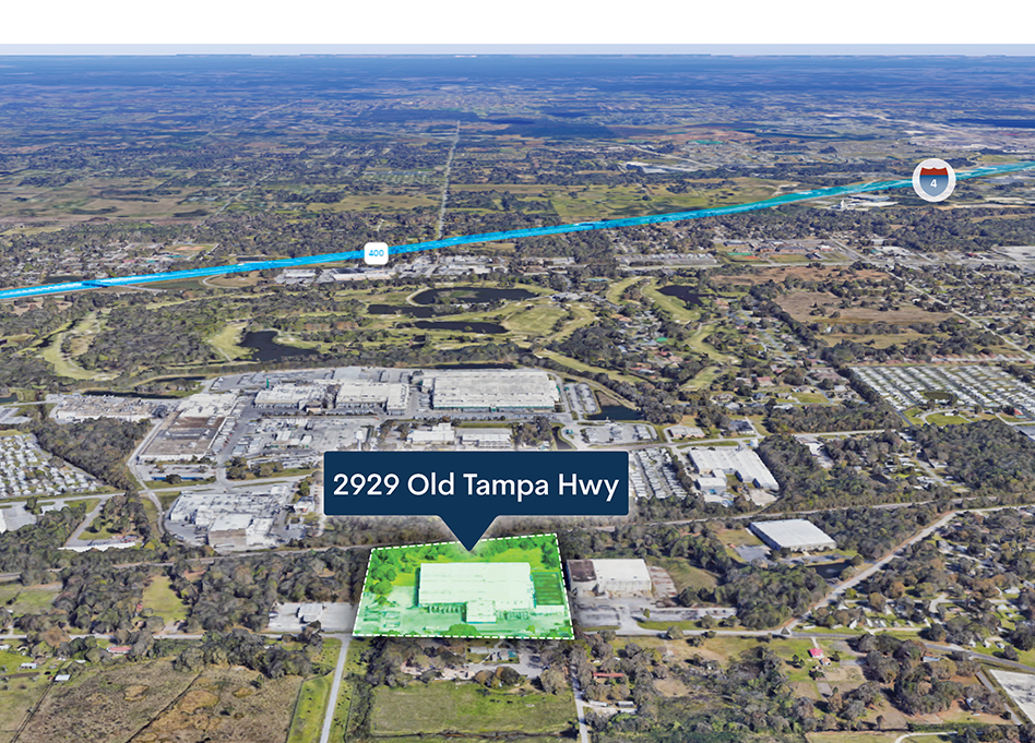 Aerial of 2929 Old Tampa highway