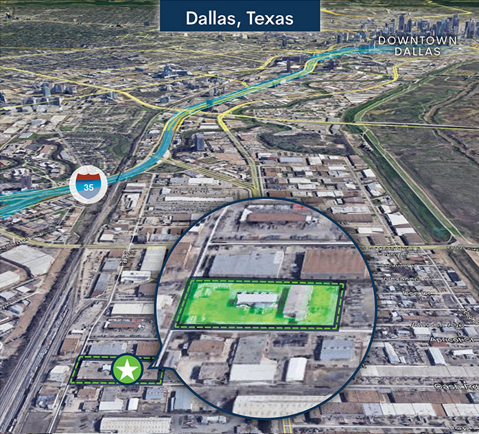 Aerial of Freeman Truck Terminal - Dallas