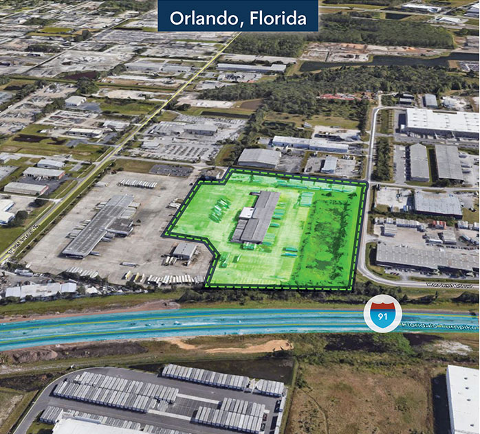 Aerial of Freeman Truck Terminal - Orlando