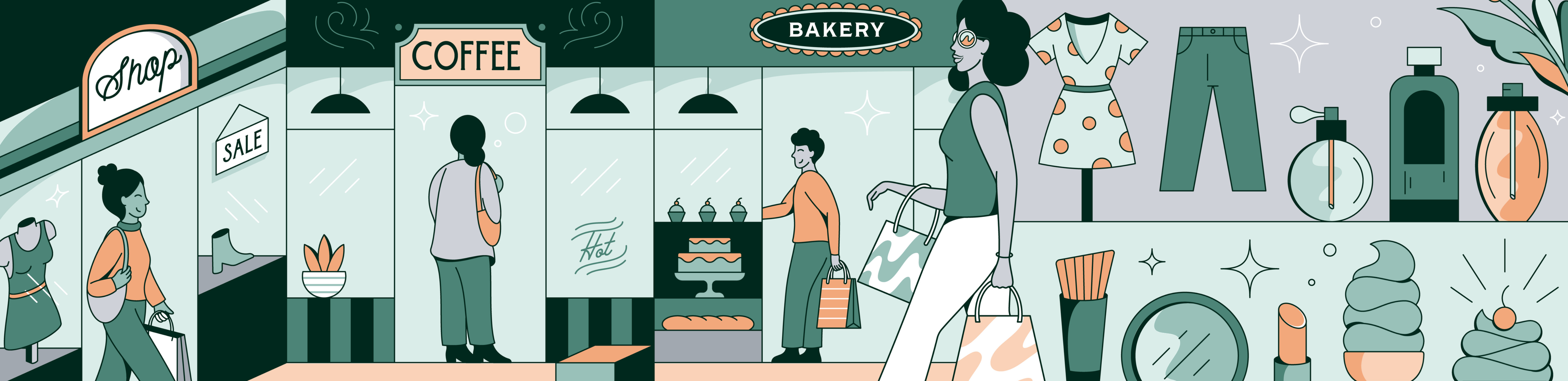 brick and mortar illlustration