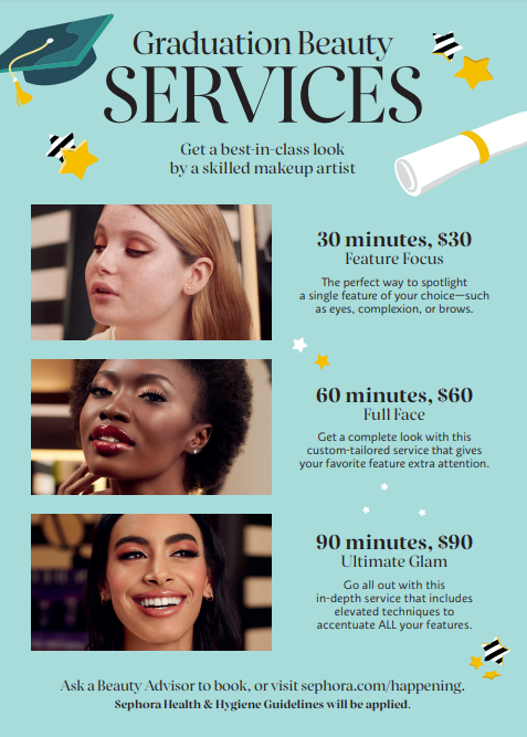 Graduation Beauty Services from Sephora                                 
