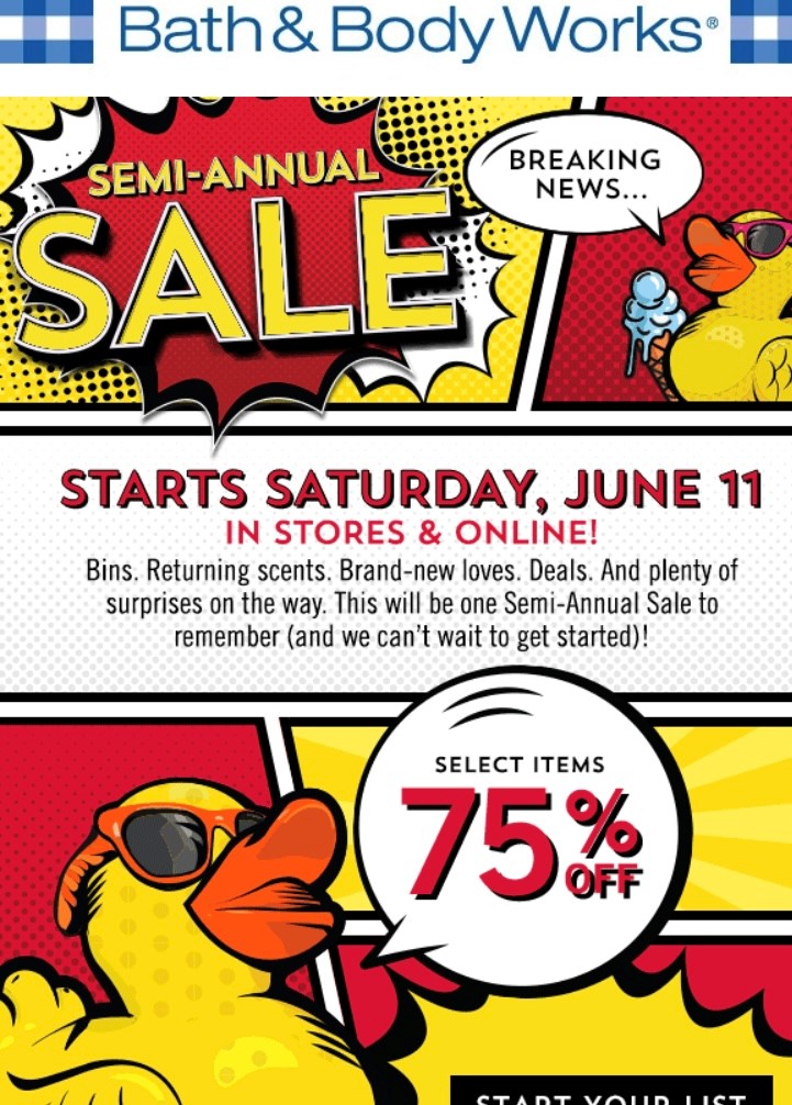 Semi-Annual Sale is Now On! from Bath & Body Works