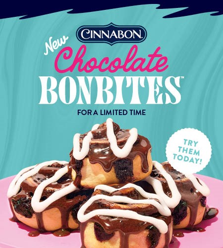 NEW! Cinnabon's Chocolate BonBites from CINNABON