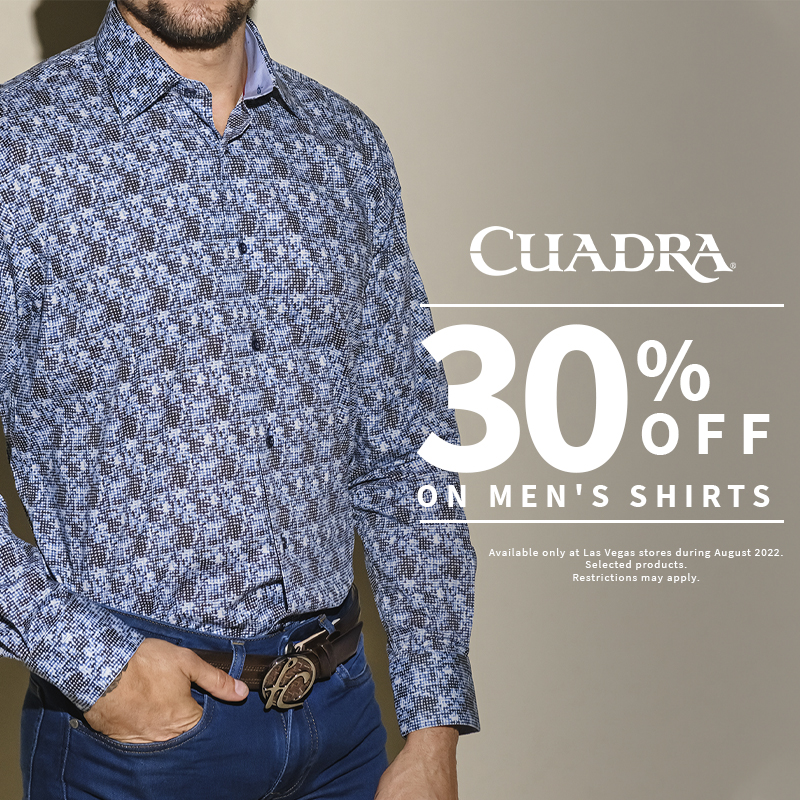30% OFF ON MEN'S SHIRTS from Cuadra