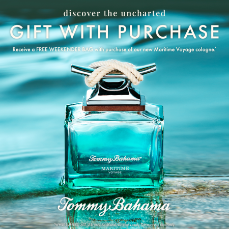 Receive a free Weekender Bag from Tommy Bahama