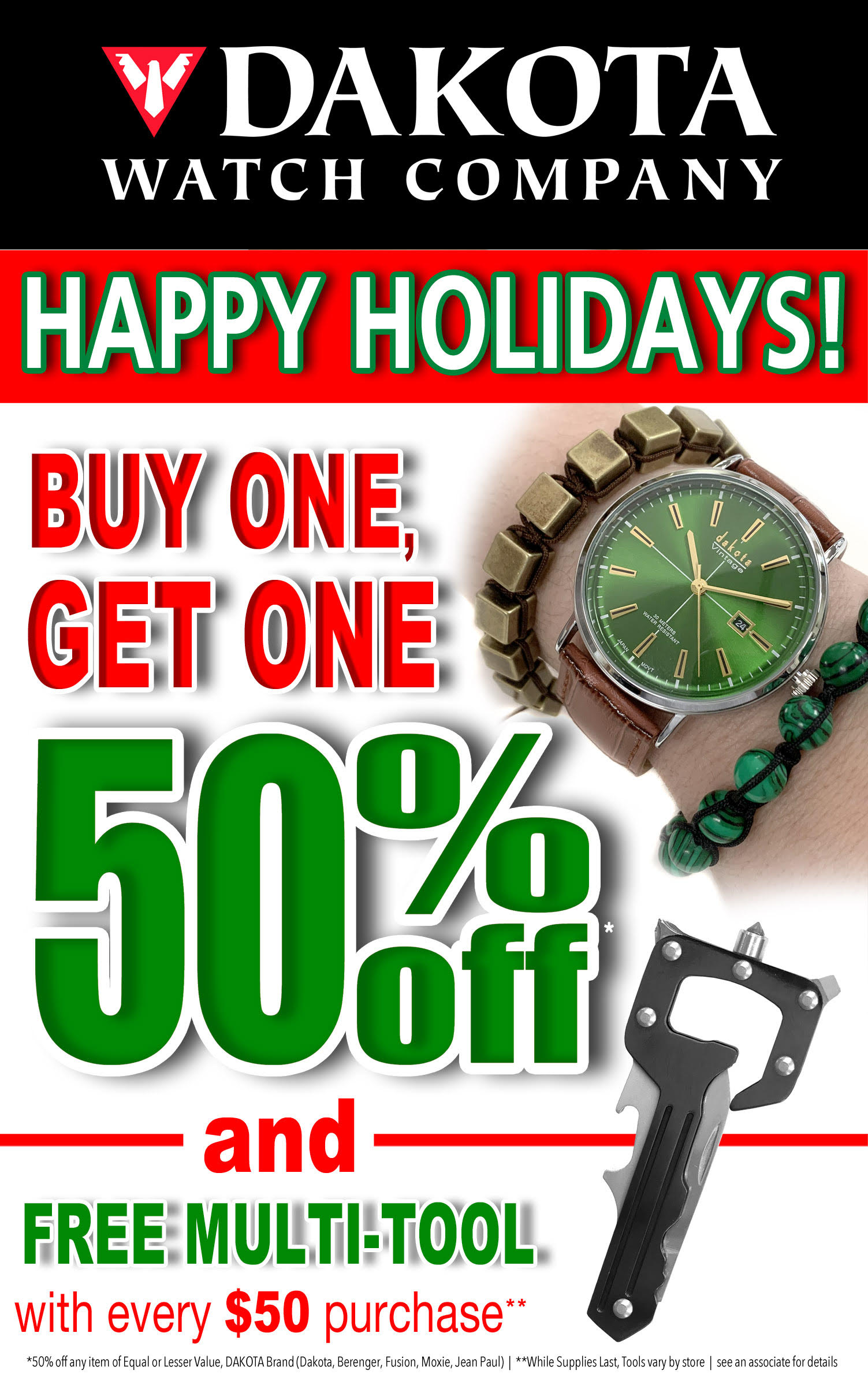 Buy One Get One 50% Off from Dakota Watch Company