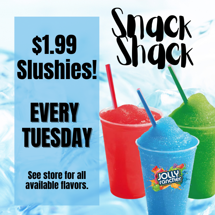 $1.99 Slushies from Snack Shack