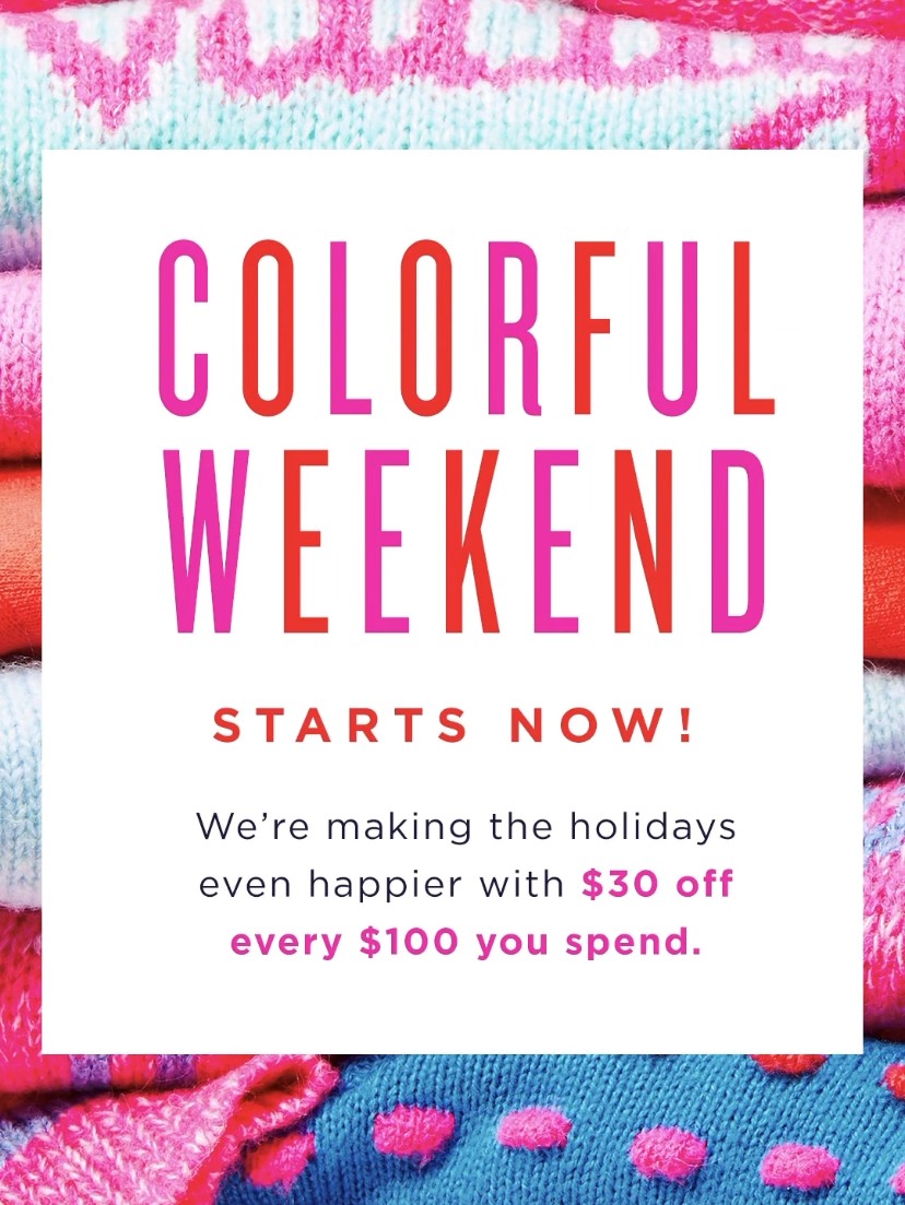 $30 off every $100 you spend!
