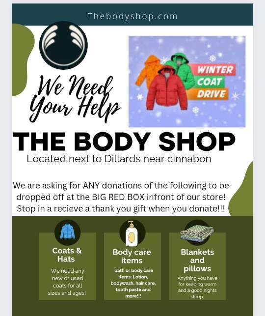 Coat drive from The Body Shop