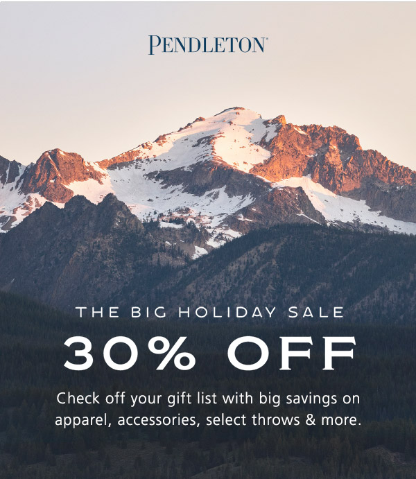 30% off your order! from Pendleton