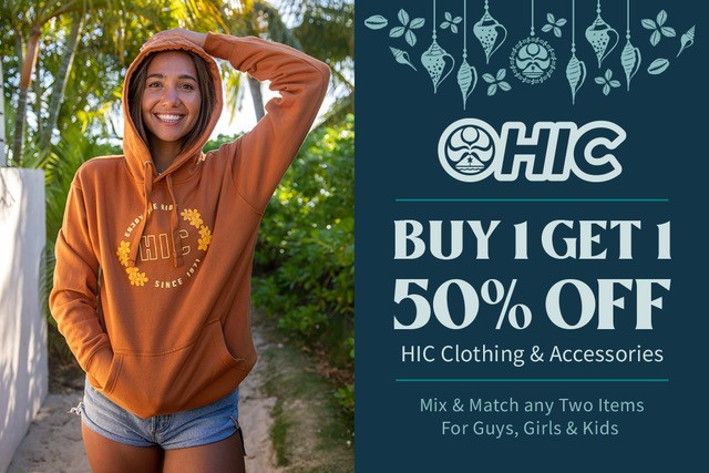 BOGO 50% Off All HIC Clothing & Accessories from Hawaiian Island Creations