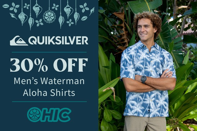 30% Off Aloha Shirts by Quiksilver Waterman Collection from Hic Surf