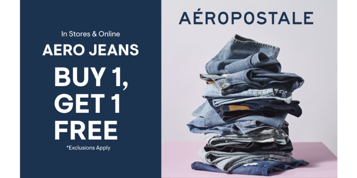 Aero Jeans, Buy 1 Get 1 Free from Aéropostale