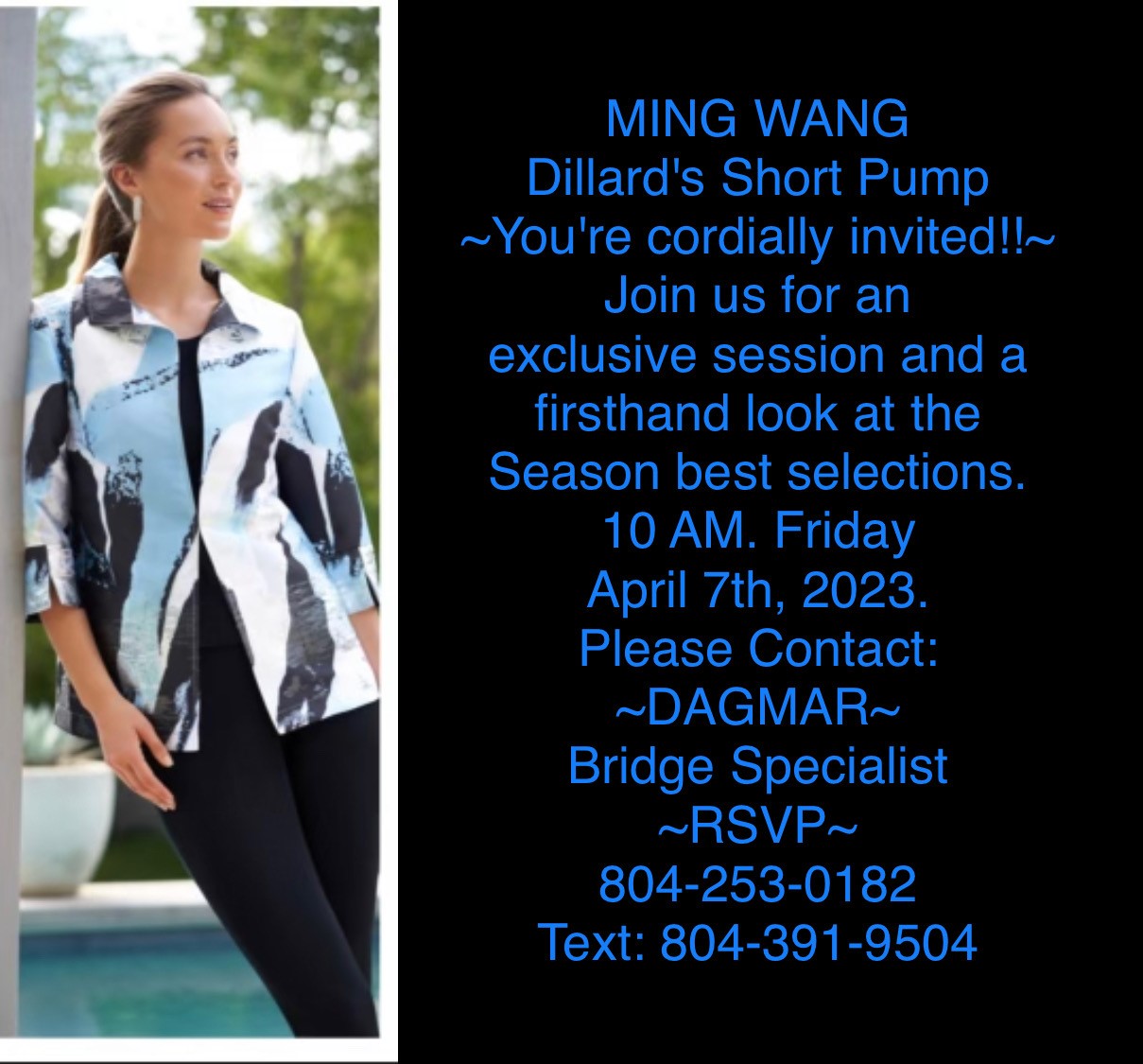 Ming Wang Cordially Invites You!!!