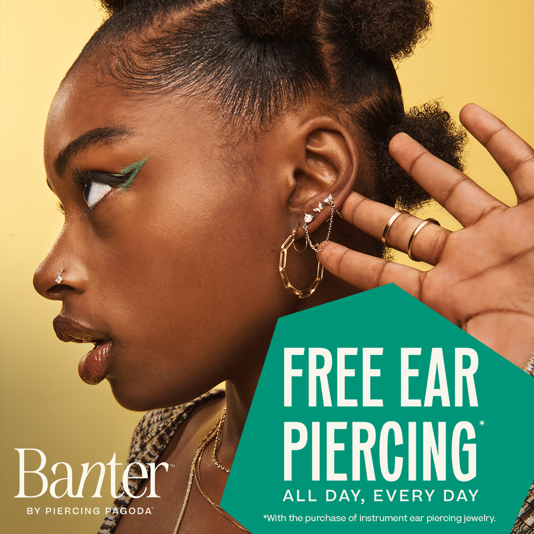 Free ear piercing from Piercing Pagoda