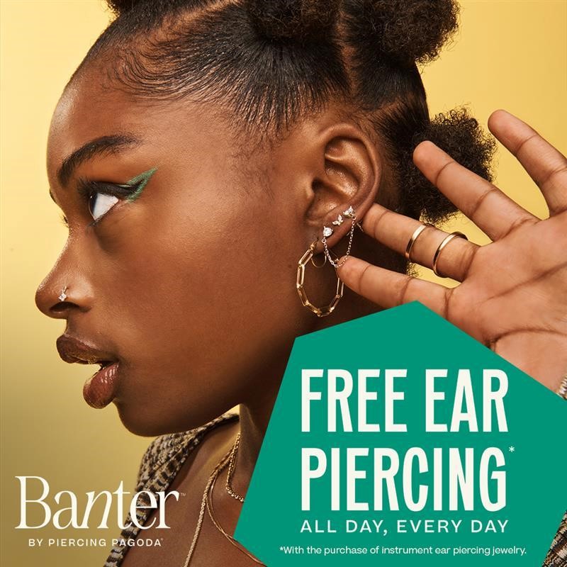Free Ear Piercing ! from Piercing Pagoda