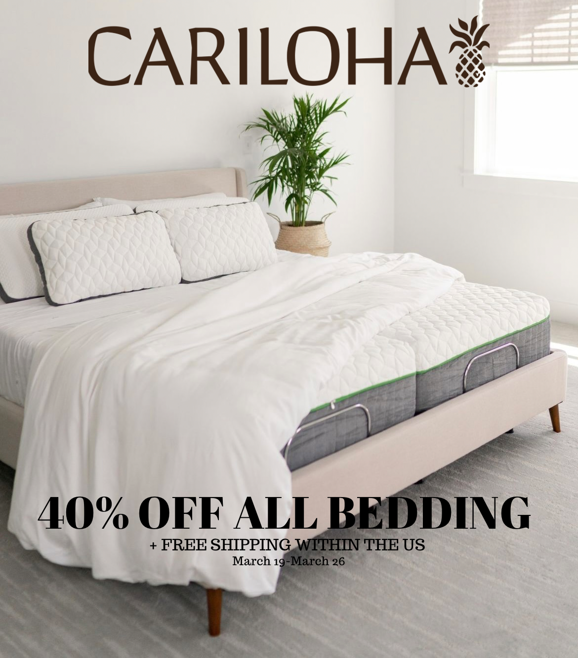 40% Off Bedding + Free U.S. Shipping from Cariloha Bamboo