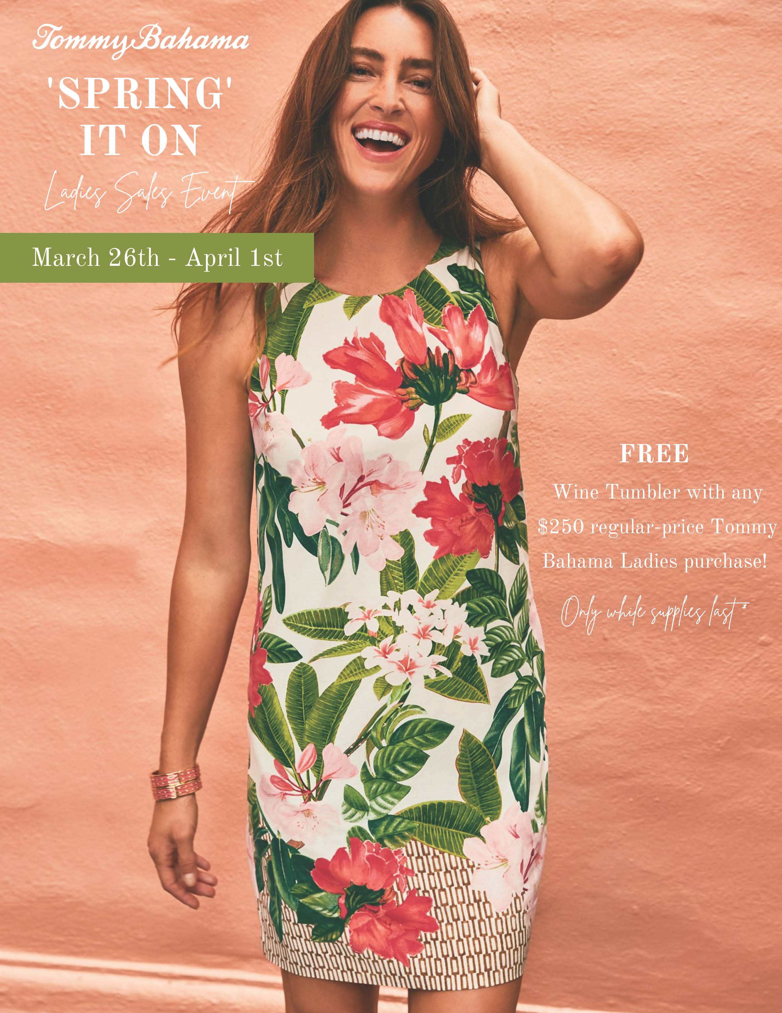 Tommy Bahama "Spring it on" from Dillard's