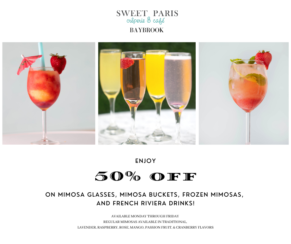 April Drink Specials from Sweet Paris Creperie & Cafe