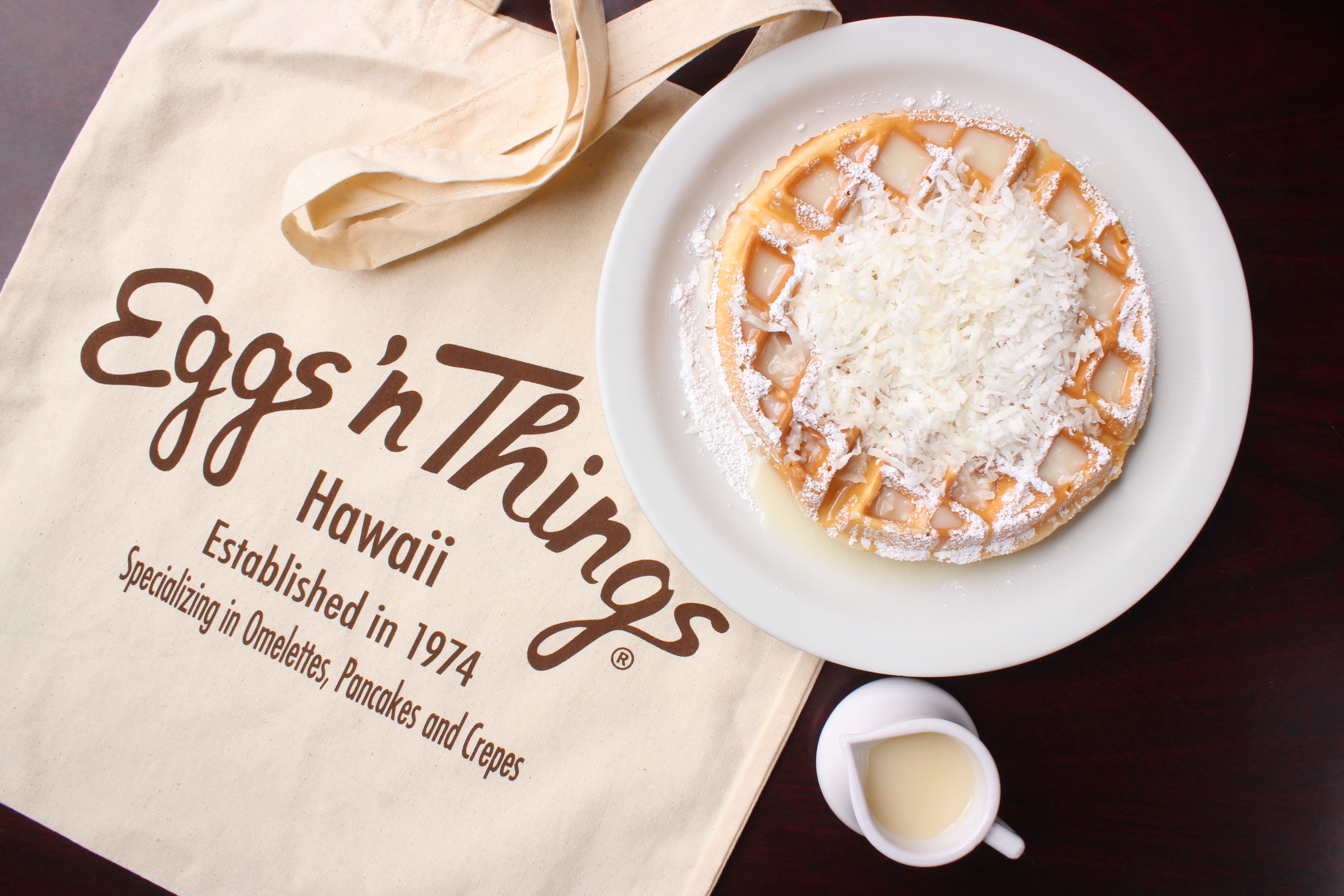 Free Coconut Mochi Waffle from Eggs 'N Things