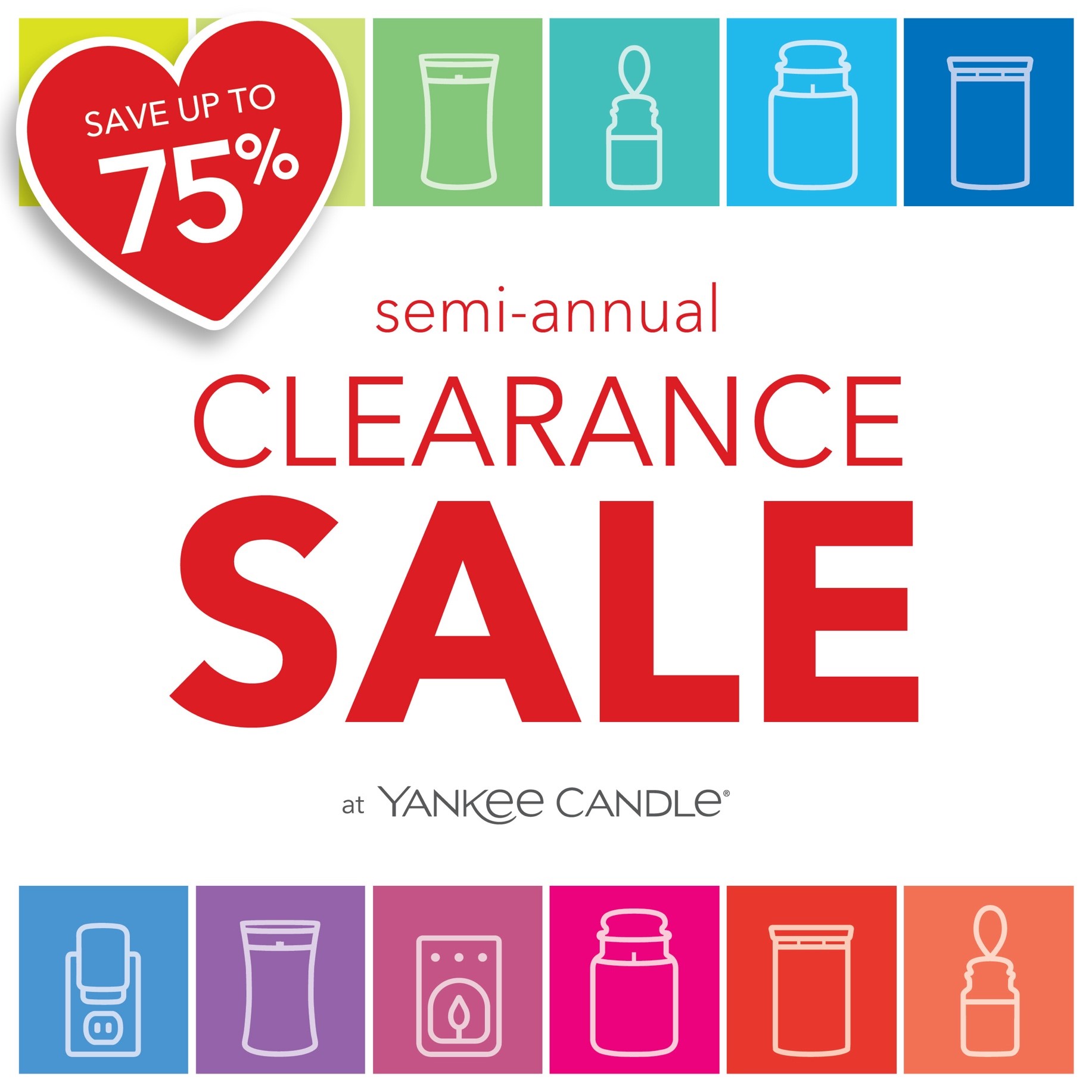 It's our best. sale. ever. Up to 75% off! from Yankee Candle