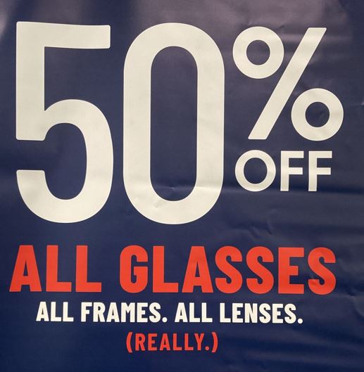 50% Off Glasses