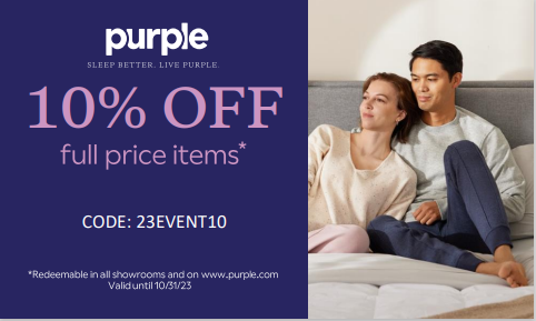 10% Off from Purple