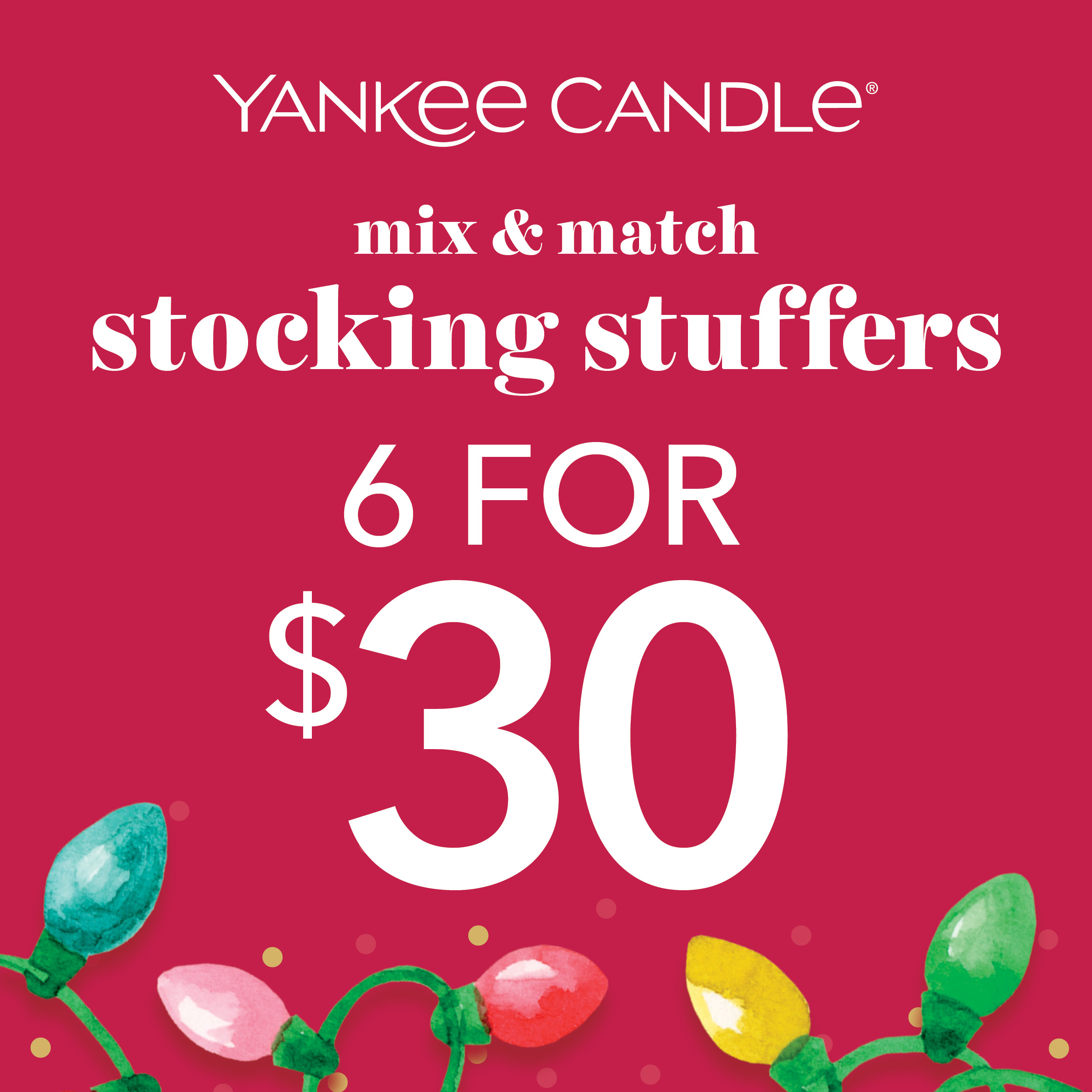 6 for $30 Stocking Stuffers from Yankee Candle