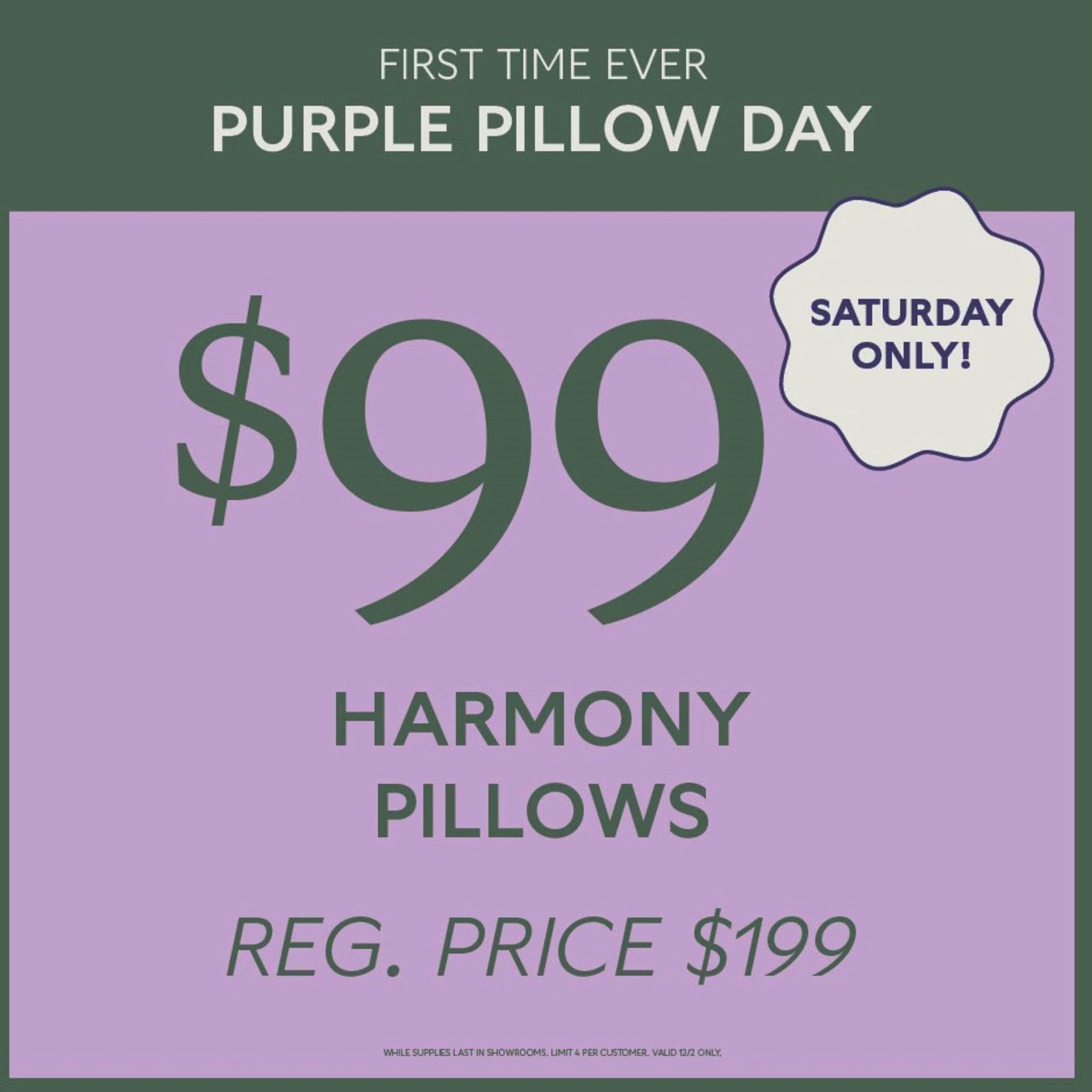Purple Pillow Day from Purple