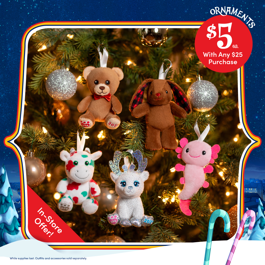 Beary Merry Ornaments from Build-A-Bear Workshop