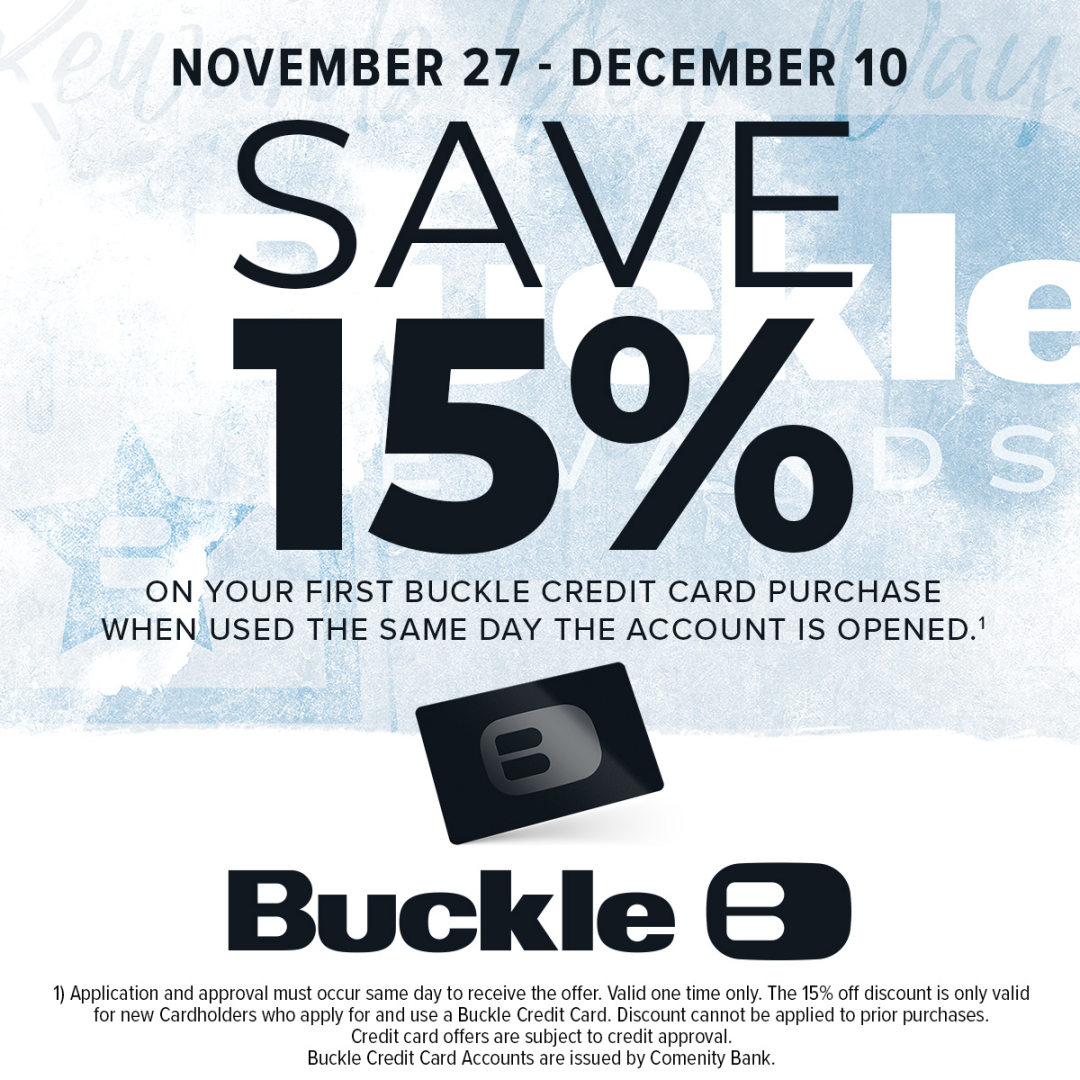 Save 15% * from Buckle