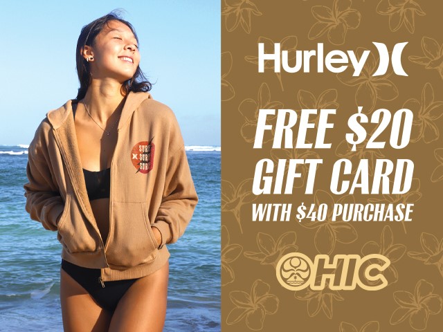 FREE $20 Hurley Gift Card from Hawaiian Island Creations