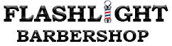 Flashlight Barber Shop Logo