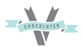 V Chocolates logo