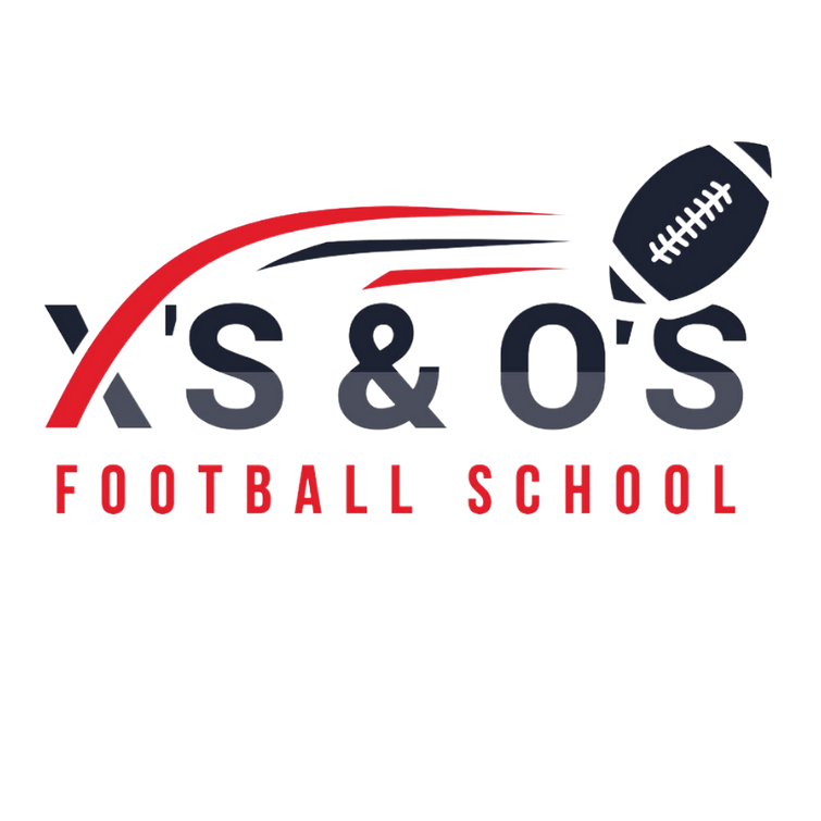 Xs And Os Football School Logo